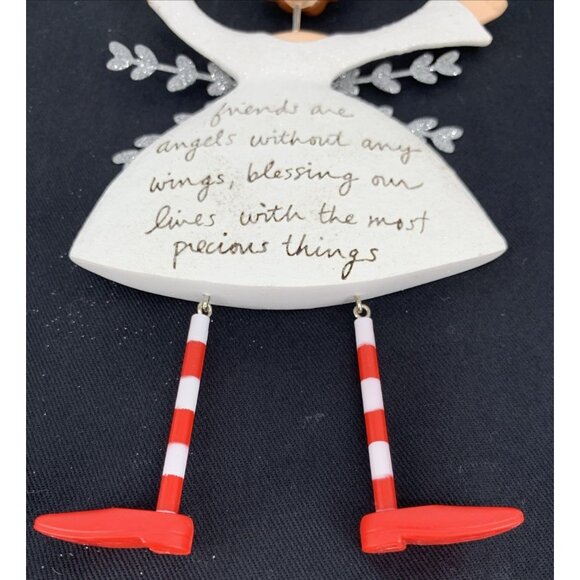 Sandra Magsamen Angel Hanging Resin Ornament Friends are Angels 8" Resin Vtg - Picture 4 of 5